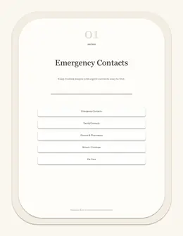 Page 61 — Divider — Emergency Contacts
