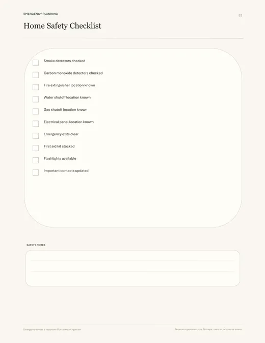 Page 52 — Home Safety Checklist